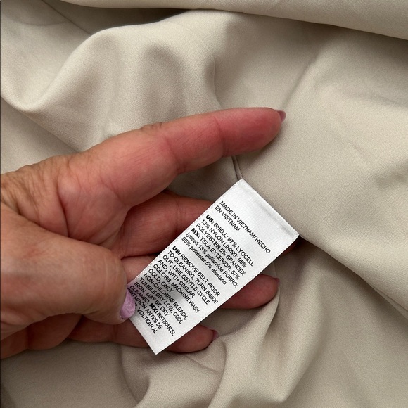 Chico's Light Beige Double-Breasted Trench Coat - Picture 12 of 14